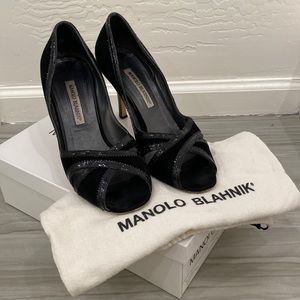 Manolo Blahnik open toe heels